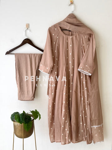 Floral Embroidered Imported Suit-13161