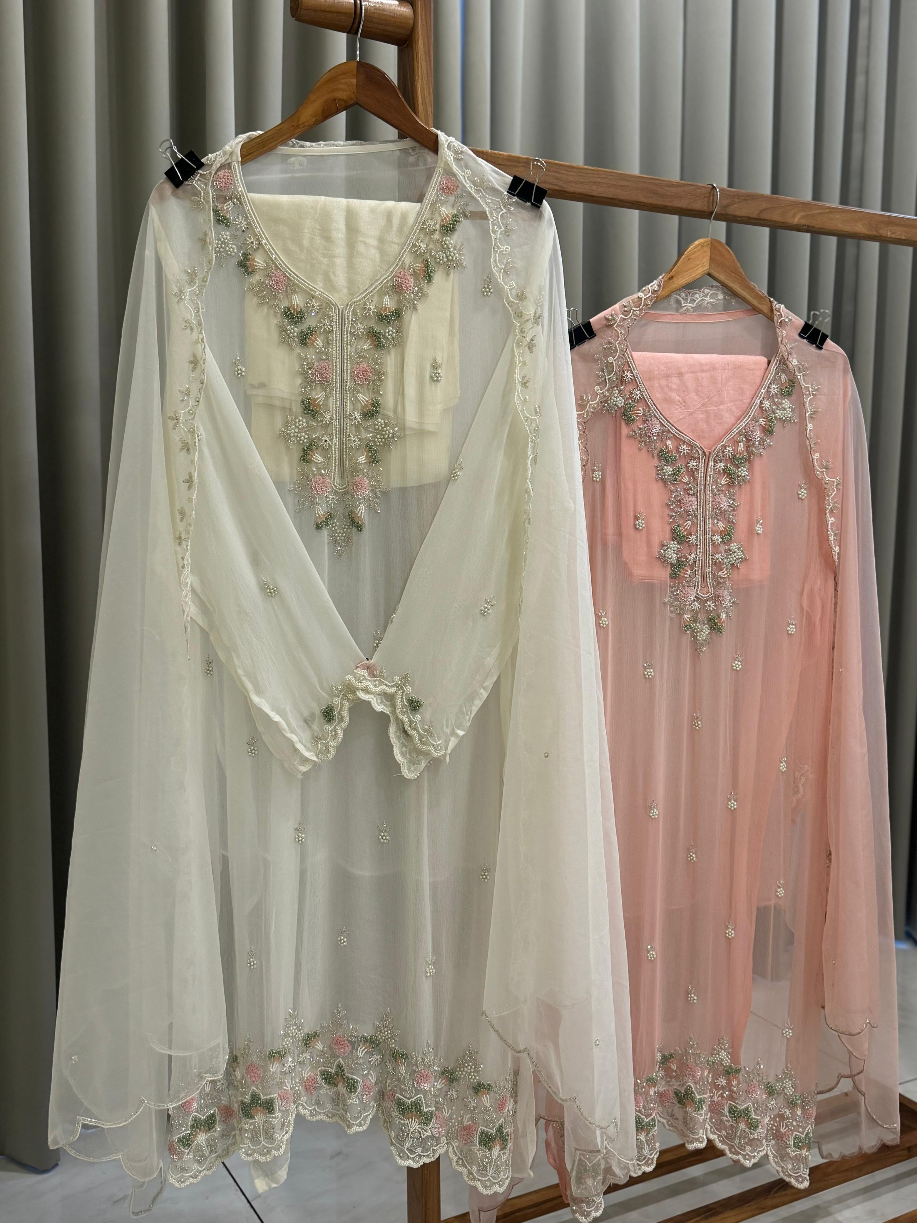 Heavy-handworked Premium Semi-stitched Suit