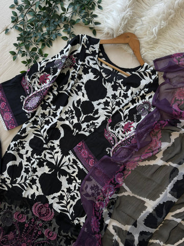 Soft Florals Casual Suit Set