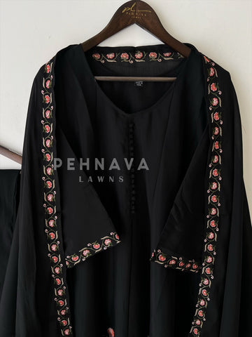 Floral Embroidered Panel Cut Suit-3478 - Pehnava Lawns