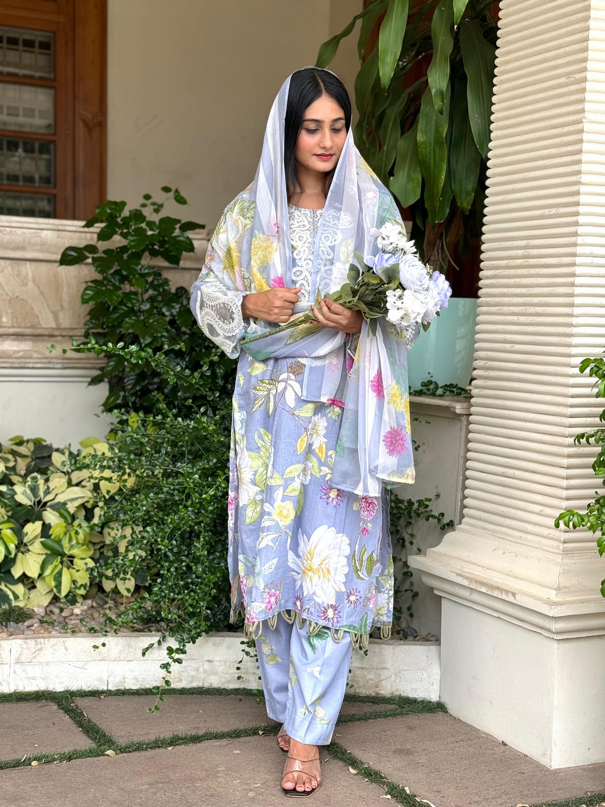 Floral Patterned Casual Pak-Suit-2
