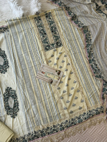 Rayon Embroidered Suit Ft. Delicate Lace Works