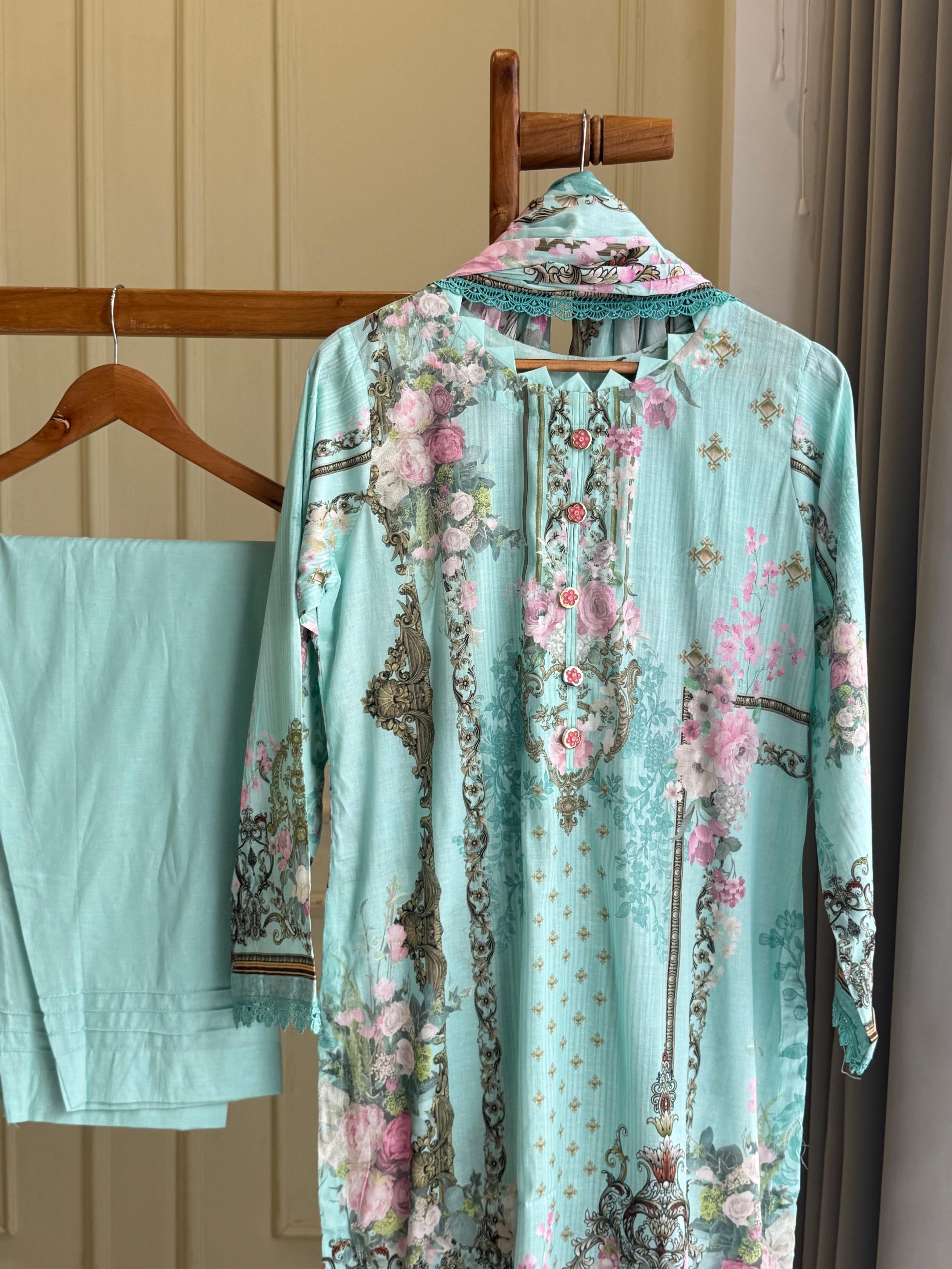 Jade Casual Fit Lawn Suit- 3456