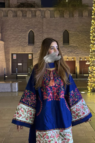 Embroiza Pakistani Modern Two Piece Suit-Bluebell