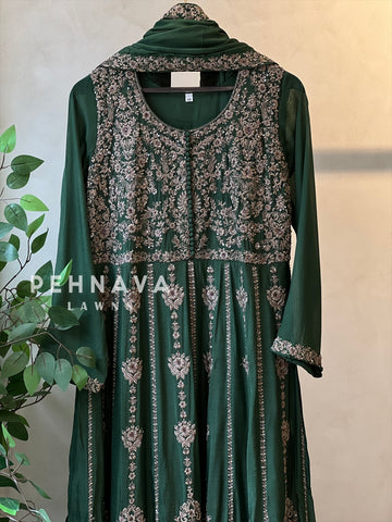 Handworked two piece anarkali set
