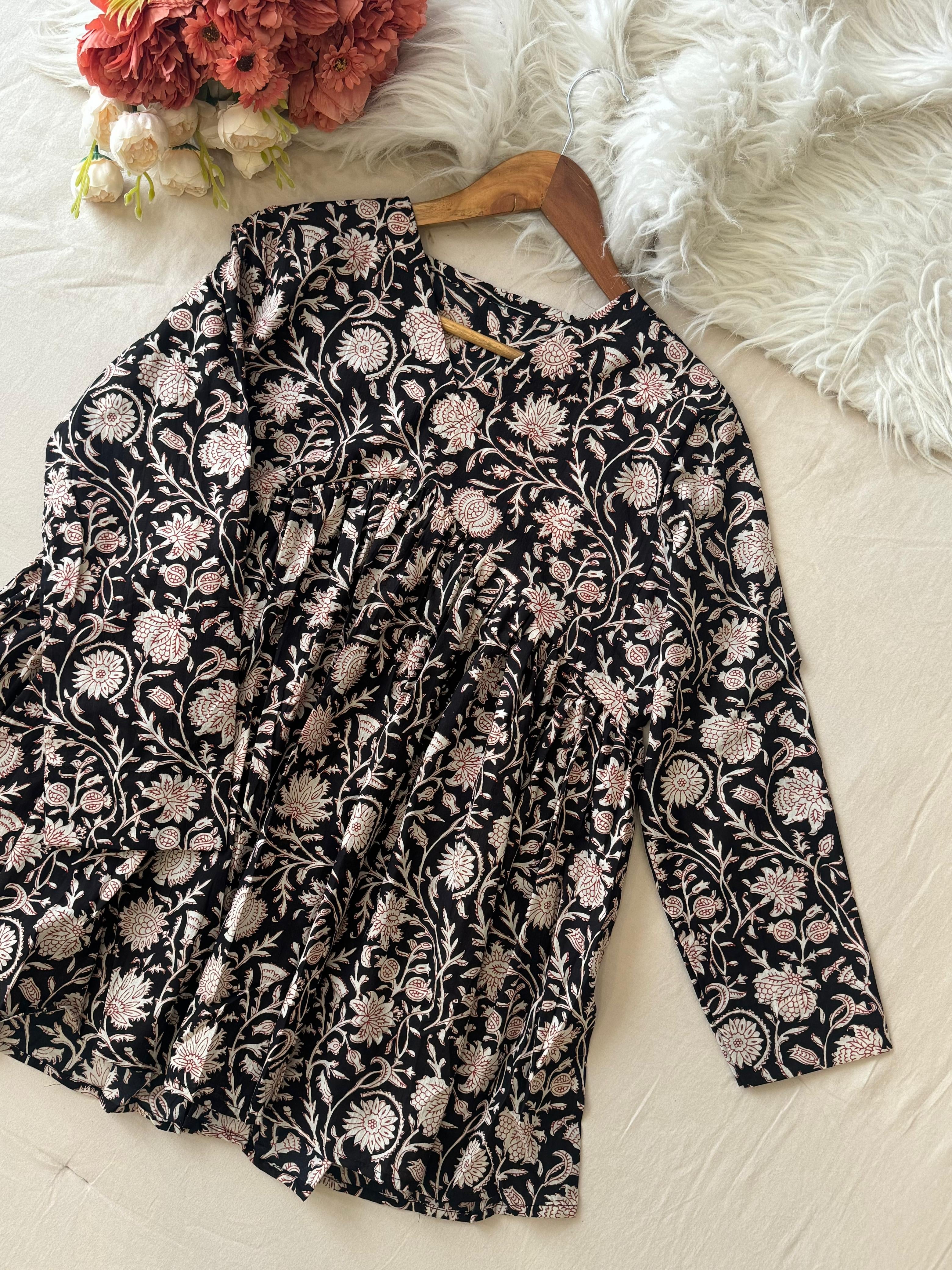 Casual Pure Cotton Block Printed Short Kurtis