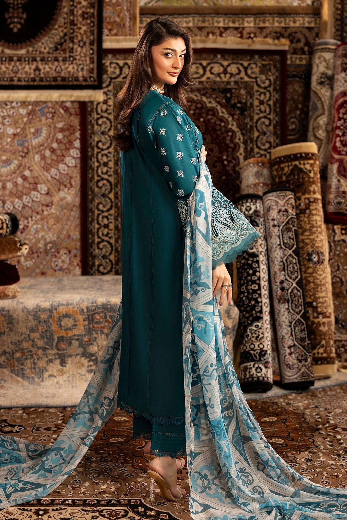 Adan’s Chenille premium unstitched suit-D02 - Pehnava Lawns