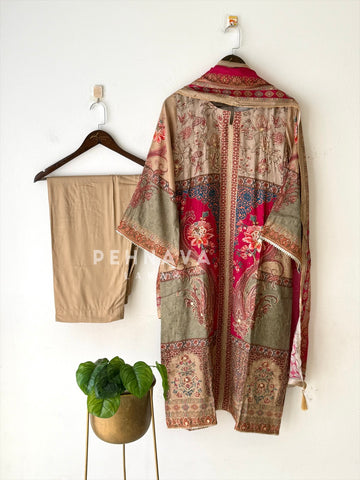 Muslin Unstitched Suit-KT375