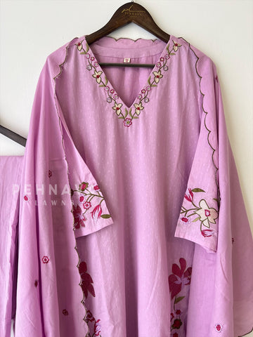 Cotton Applique Detailed Suit-3739 - Pehnava Lawns