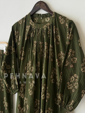 Bloom Stripe Co-ord Set - Pehnava Lawns