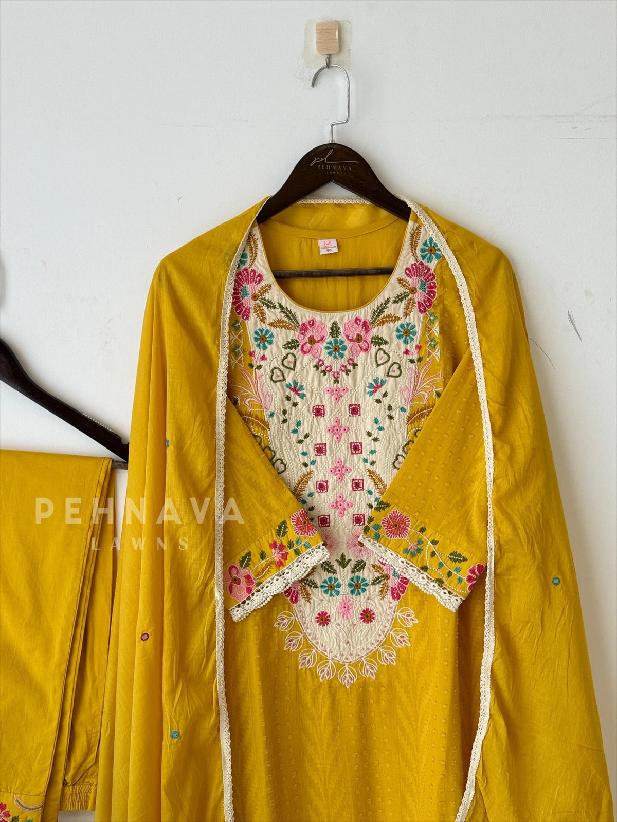 Dobby Cotton Embroidered Suit-3196 BV1