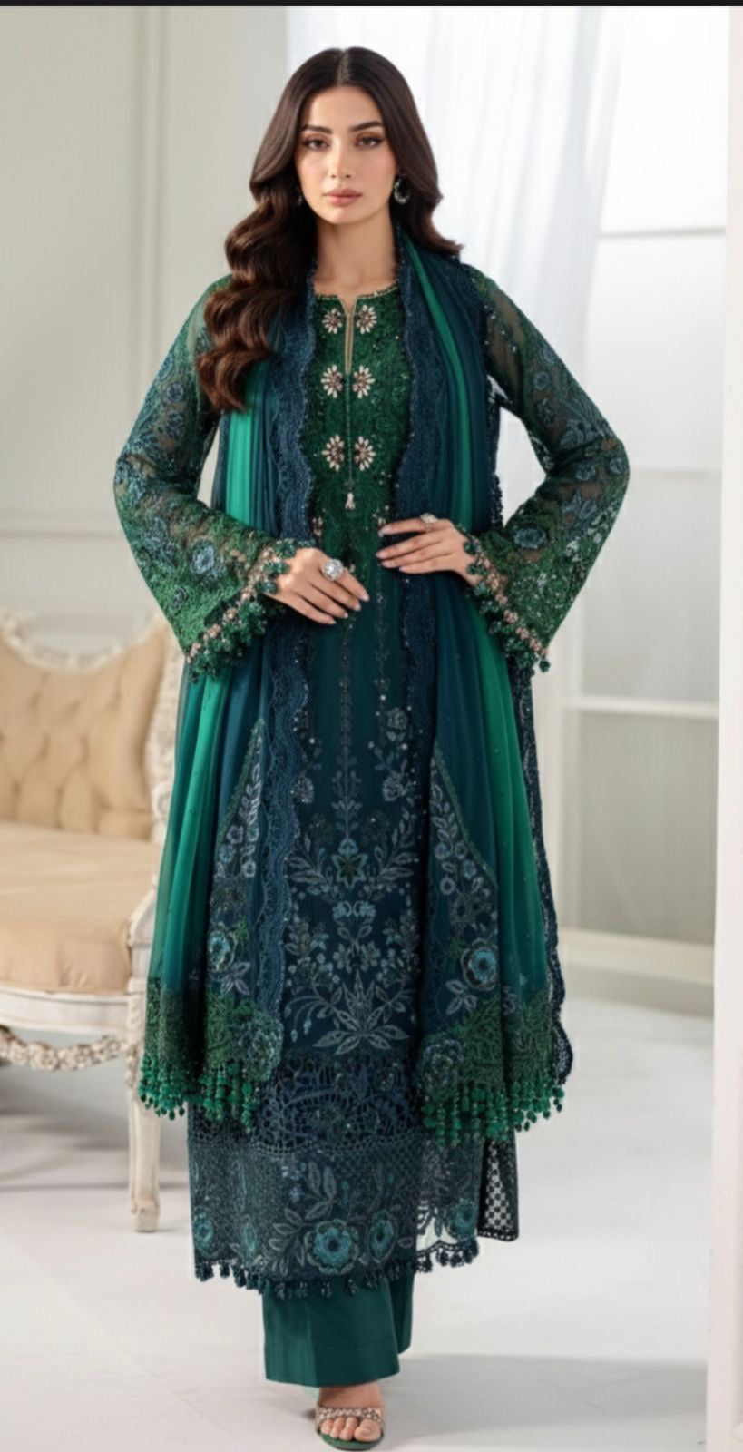 Ronak-e-Mehal Premium Semi stitched Suit-4