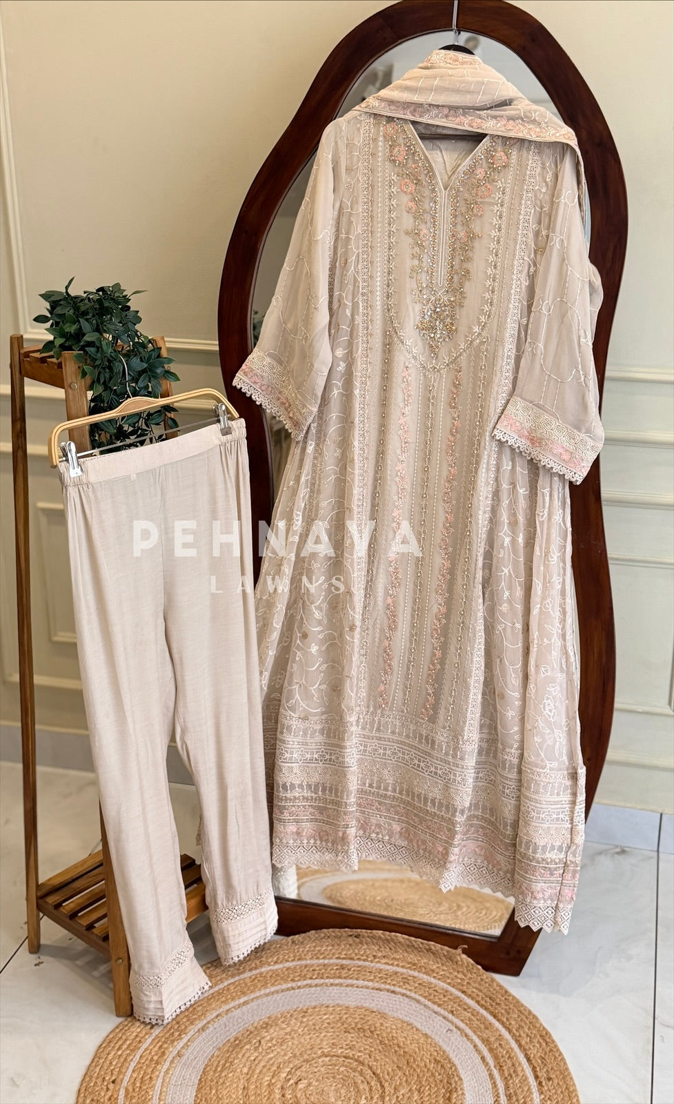 Agha Noor Formal Chiffon Ensemble