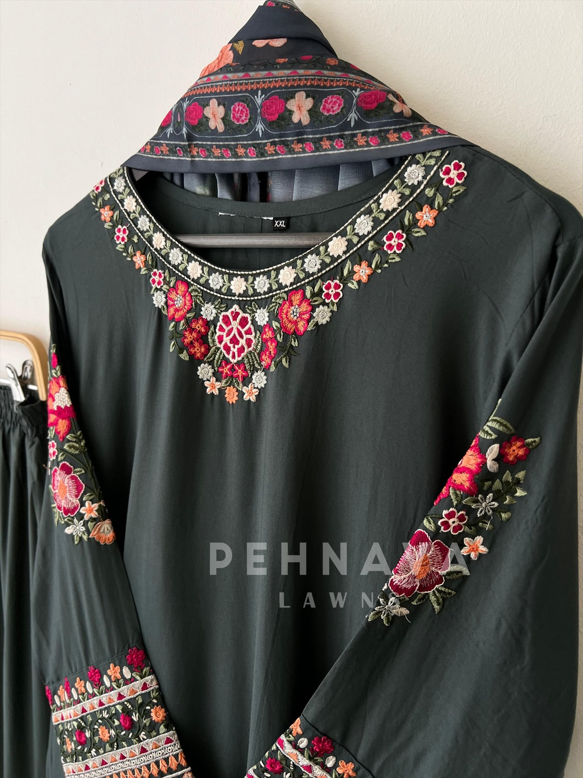 Floral Embroidered Suit- LRC 260 - Pehnava Lawns