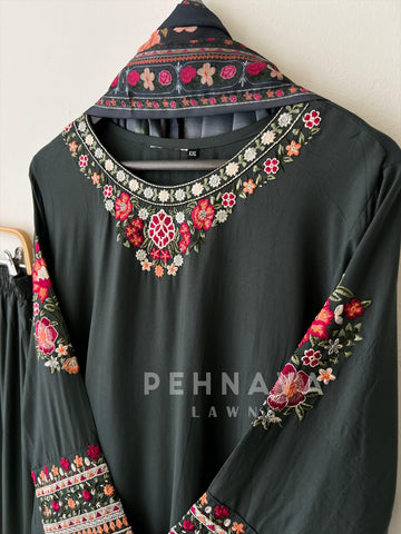 Floral Embroidered Suit- LRC 260 - Pehnava Lawns