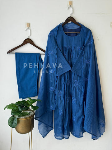 Chanderi Embroidered Suit