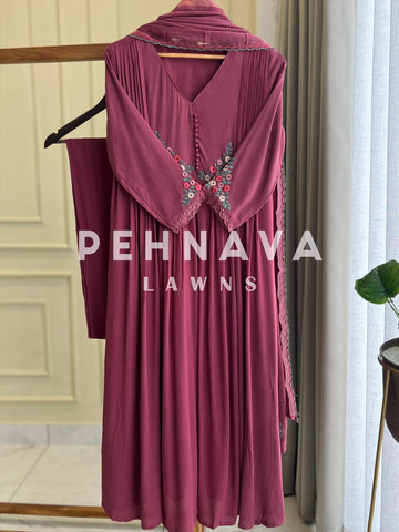 Flowy Rayon Crush Suit - Pehnava Lawns