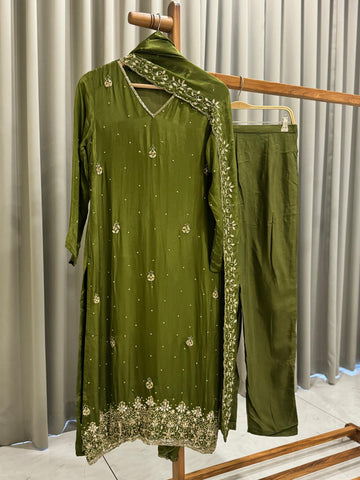Premium Handworked Chin-non 3 piece Suit - Pehnava Lawns