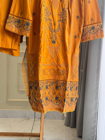 Binsaeed Pakistani Embroidered lawn Suit-0862