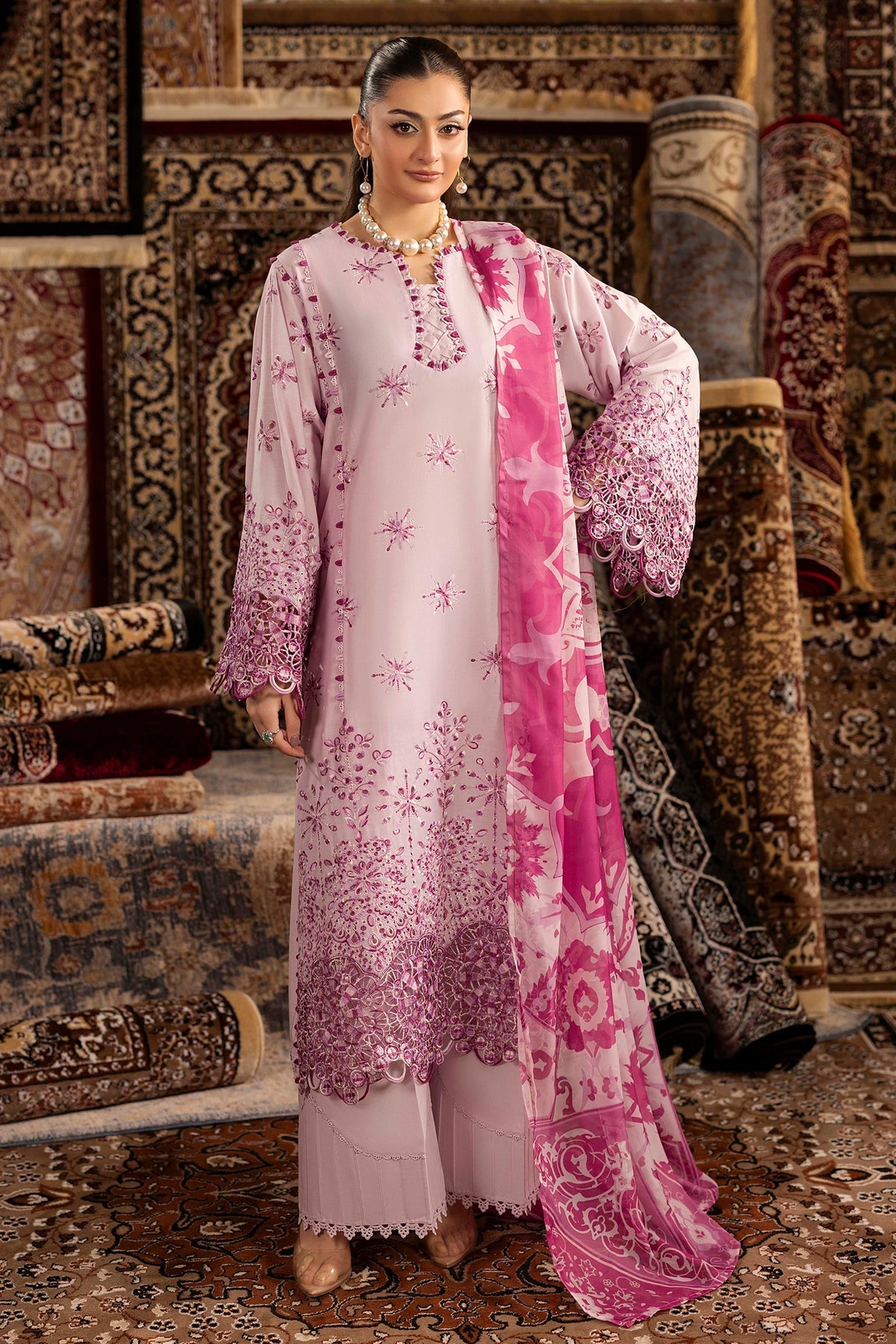 Adan’s Chenille premium unstitched suit-D06 - Pehnava Lawns
