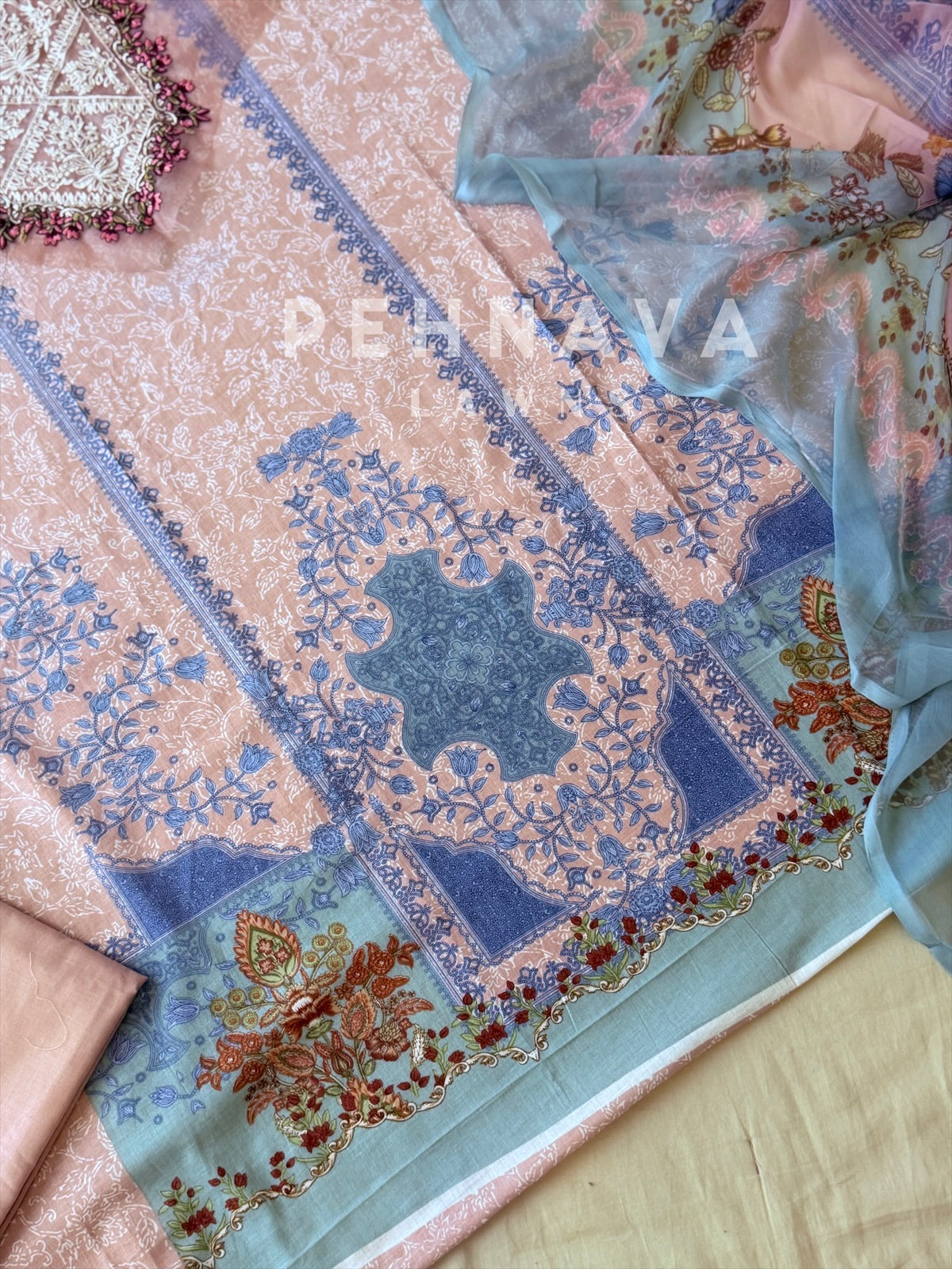 Signature Printed Lawn Unstitched Suit-1893