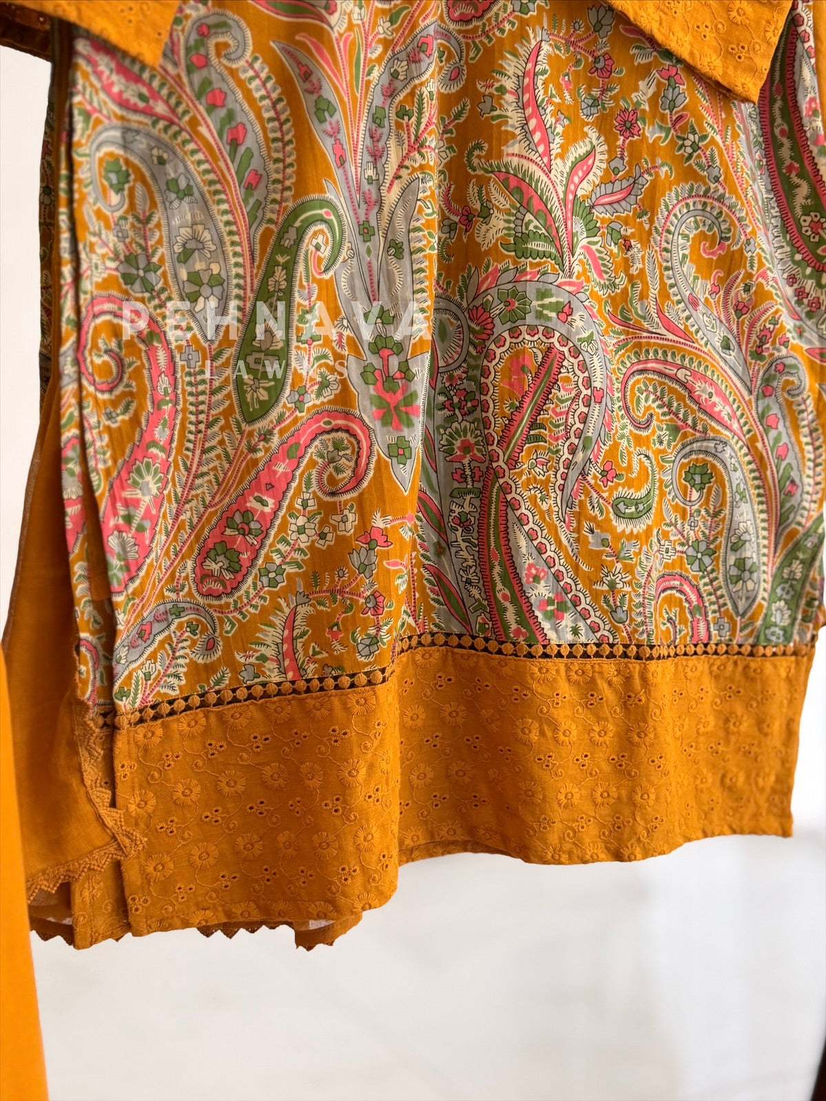 Paisley Printed Cotton Suit