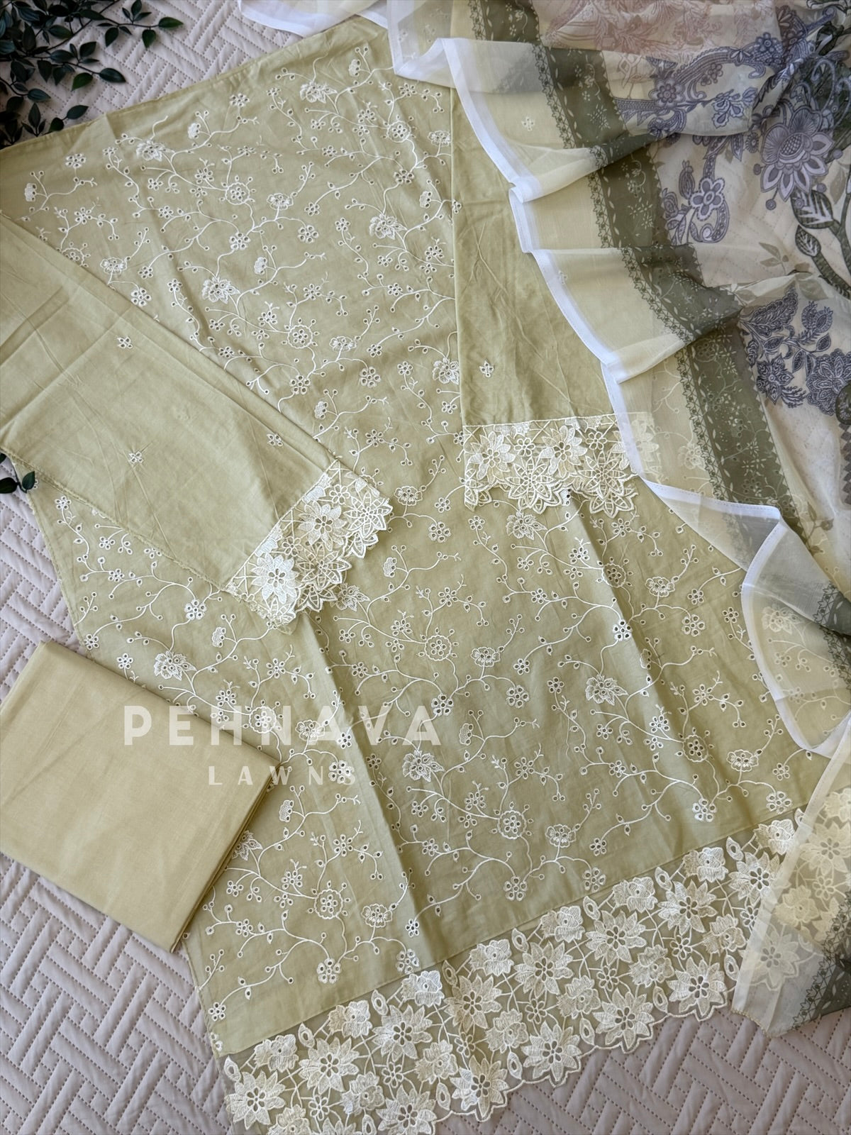 Embroidered Semi Stitched Suit-2181