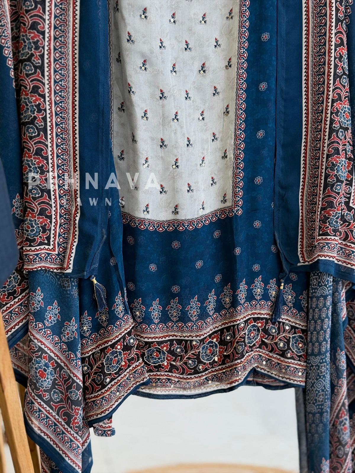 Ajrakh Panel Printed Suit Set