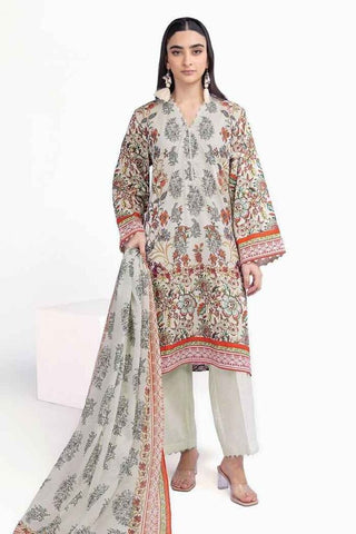 Khaadi Unstitched Printed Lawn suit-0121