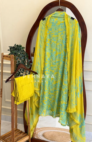 Floral Embroidered Unstitched Suit-3