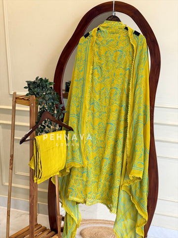 Floral Embroidered Unstitched Suit-1