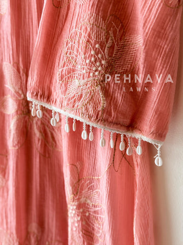 Soft Floral Embroidery Ensemble-4148 - Pehnava Lawns