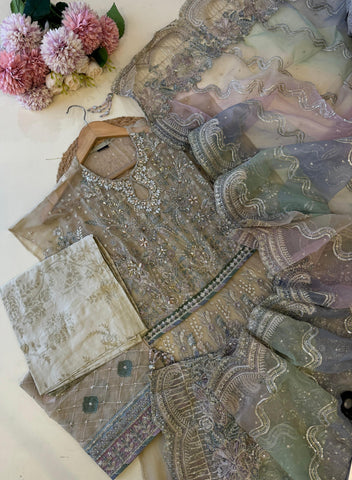 GLAMOURA BY NOOR'S SEMI-STITCHED 3PC | D-01