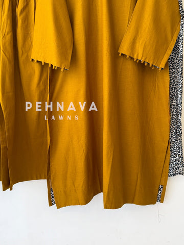 Animal Printed Dupatta Three Piece Set-2396