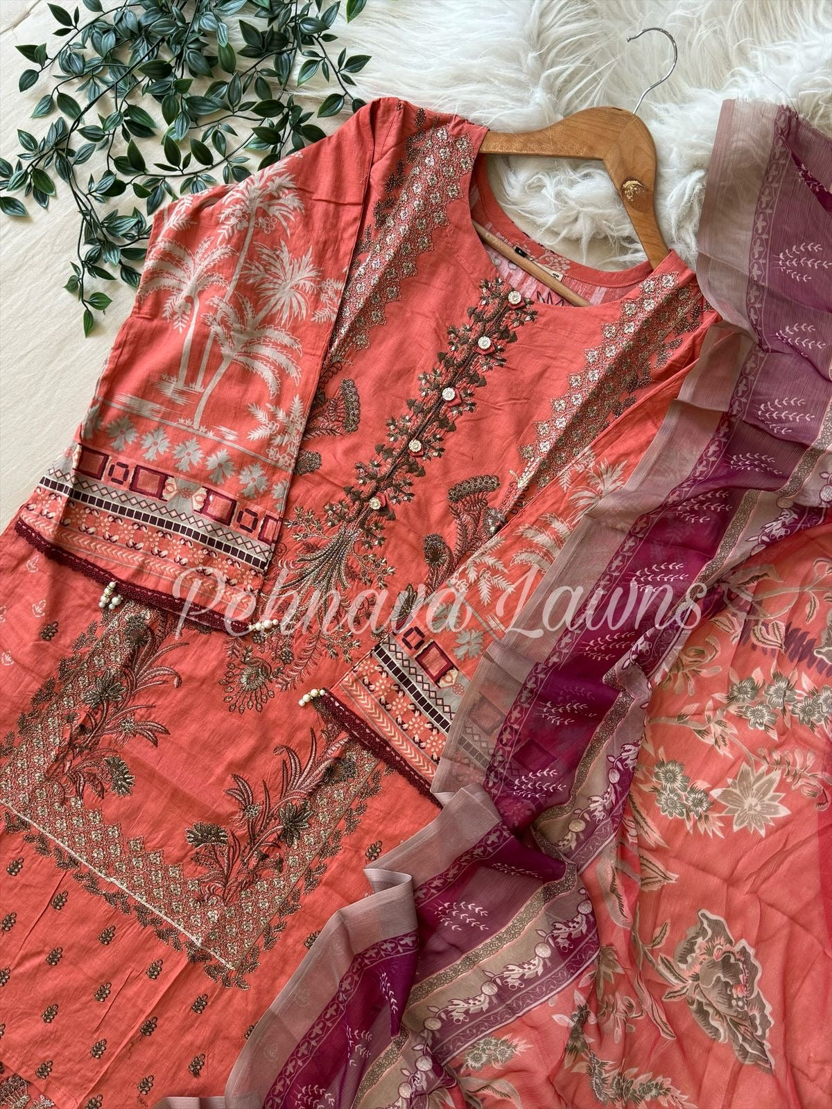 Embroidered Cotton Pakistani Suit-3374-L