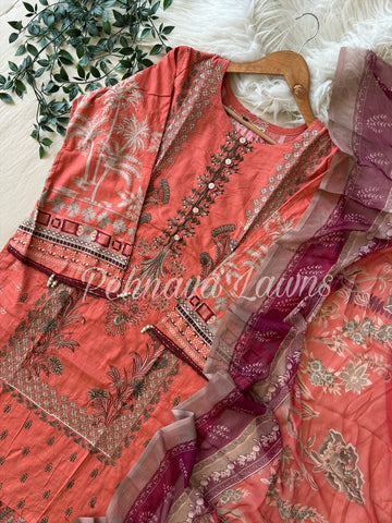 Embroidered Cotton Pakistani Suit-3374-L