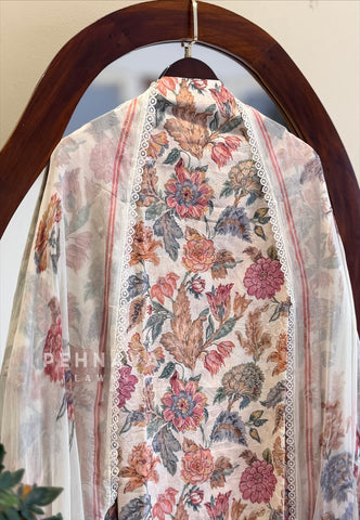 Floral Embroidered Unstitched Suit