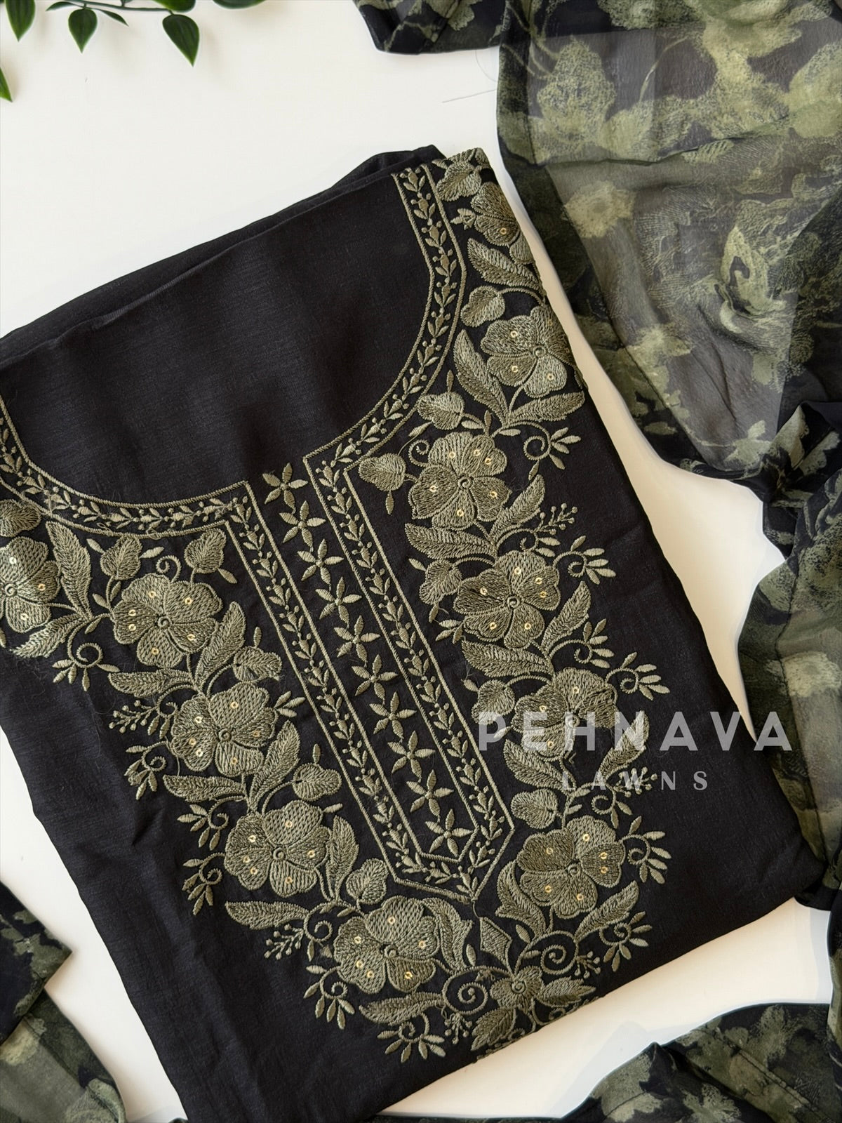 Floral Embroidered Unstitched Suit