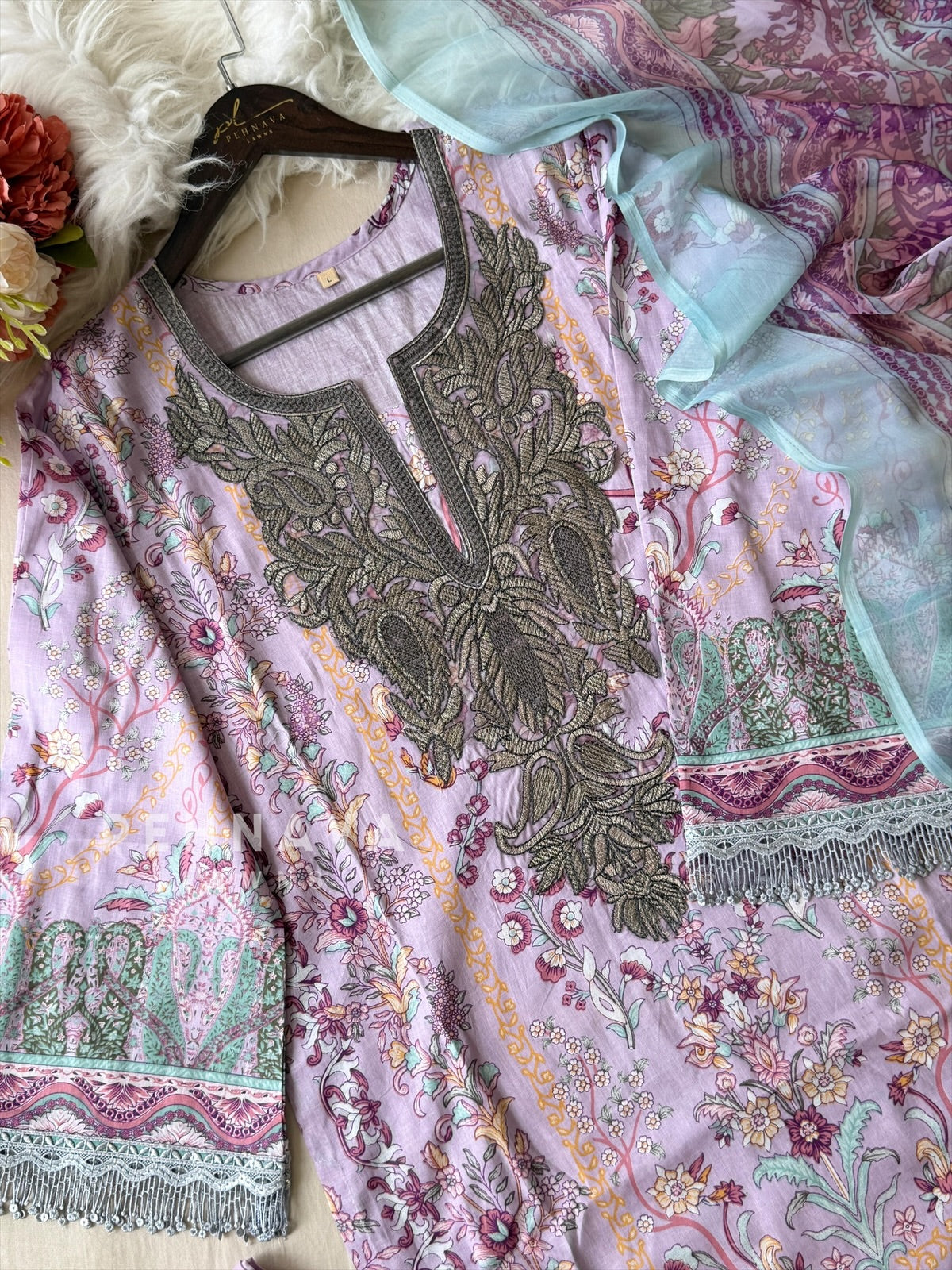 Casual Unstitched Suit with Dupatta 1861