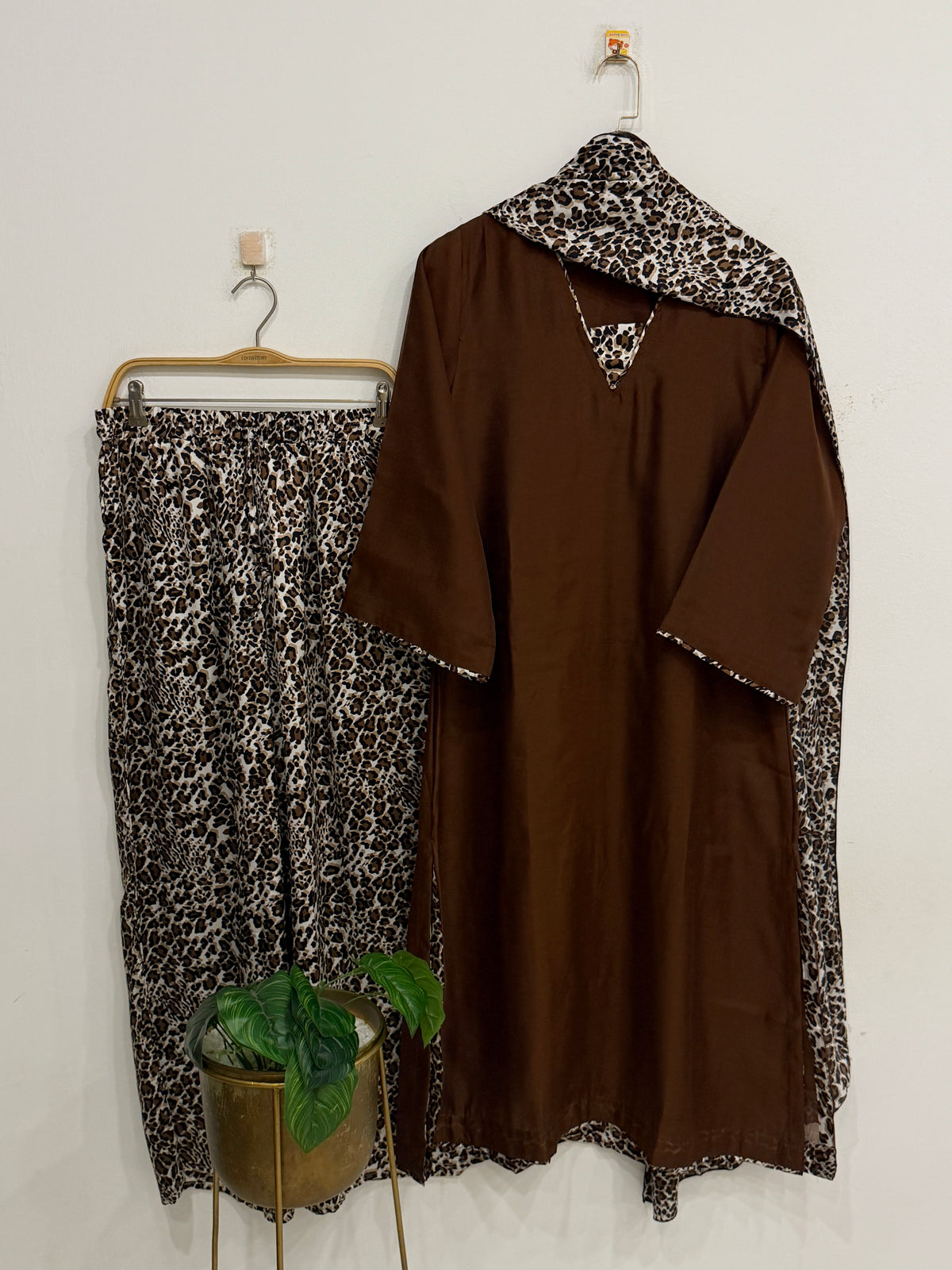 Minimal Animal Printed Three Piece Suit