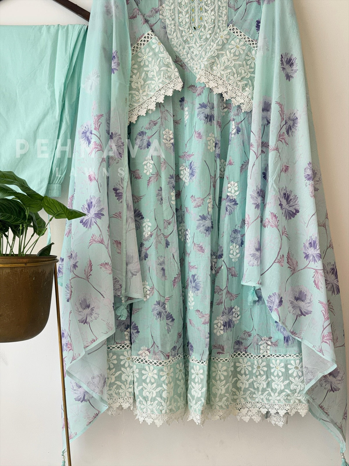 Mulcotton With Chikankari Embroidery Attire-3411