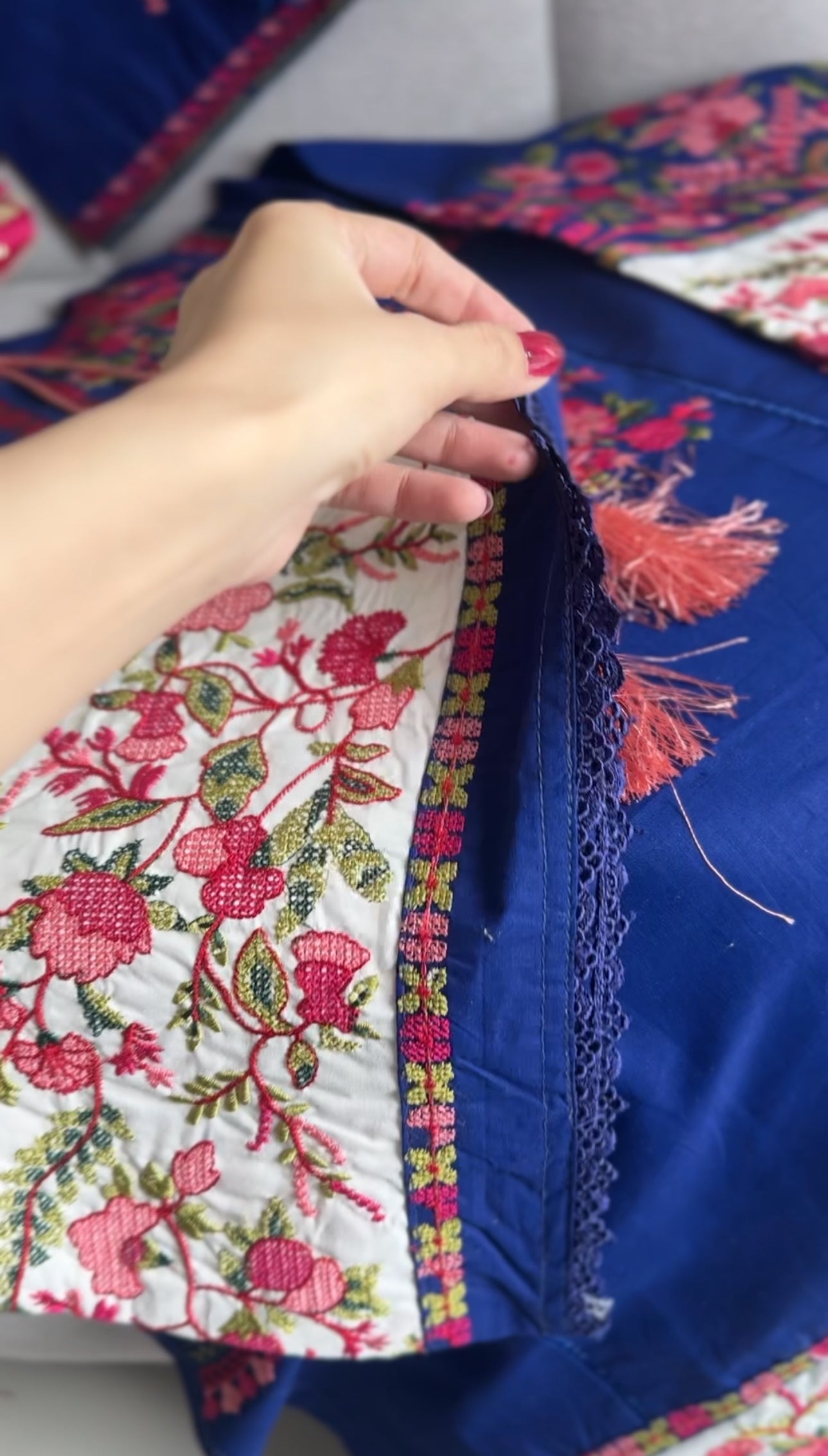 Embroiza Pakistani Modern Two Piece Suit-Bluebell