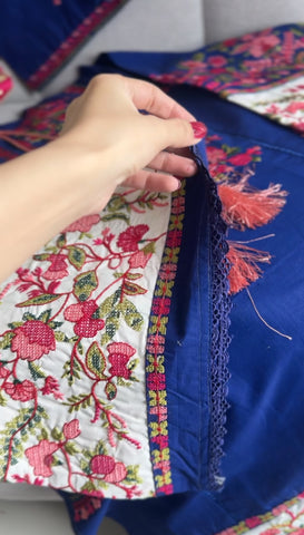 Embroiza Pakistani Modern Two Piece Suit-Bluebell