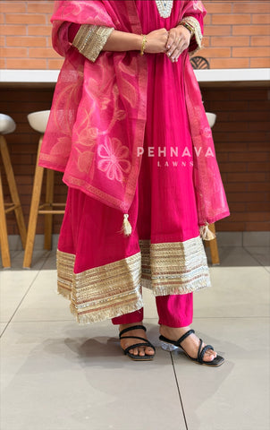 Mirror Detailed Anarkali Suit Set -Mahal 223