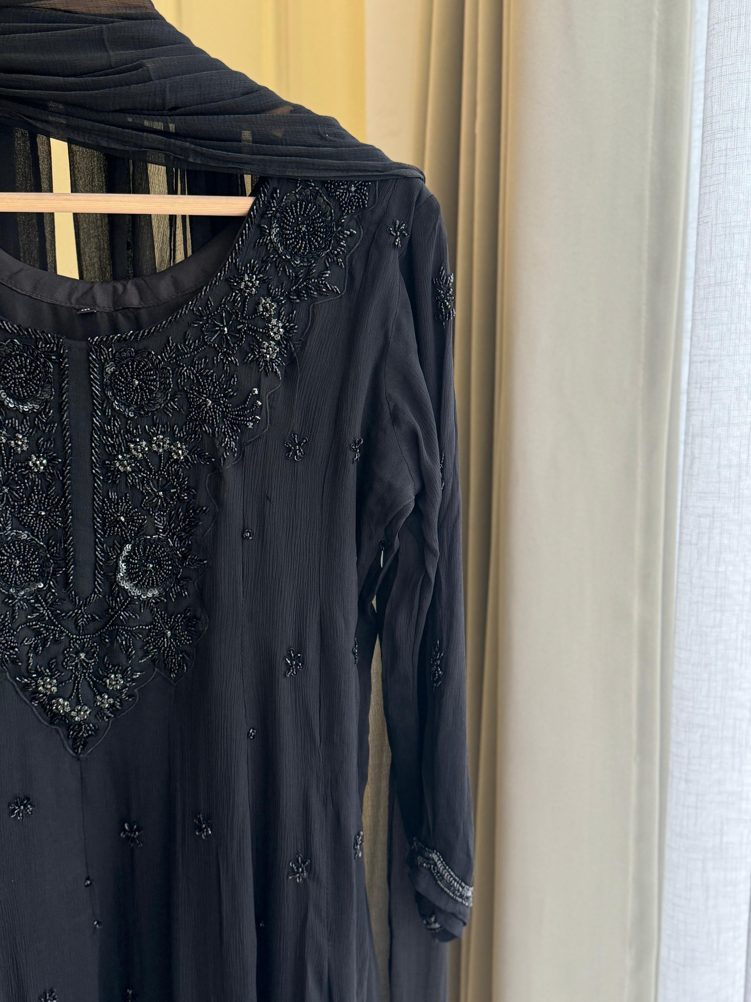 Handworked Chinnon Anarkali Suit