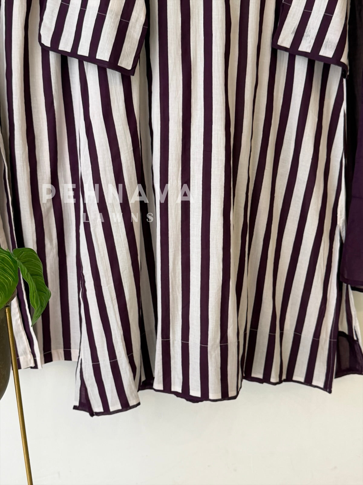 Striped Cotton Suit Set-6106