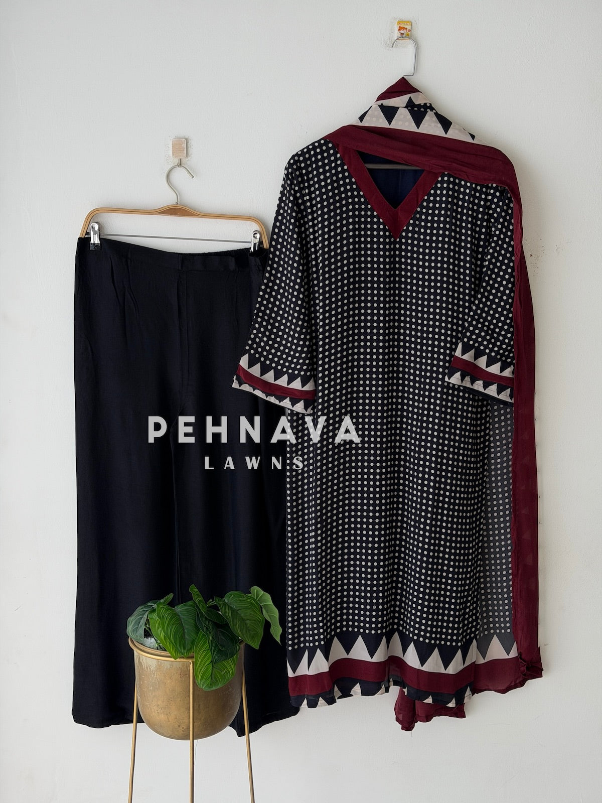Polka Dot Printed Three Piece set -6206
