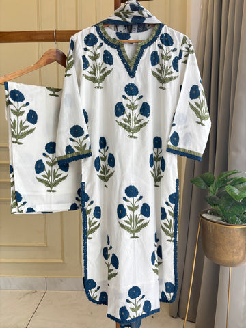 Floral Printed Pure Cotton Co-ord Set
