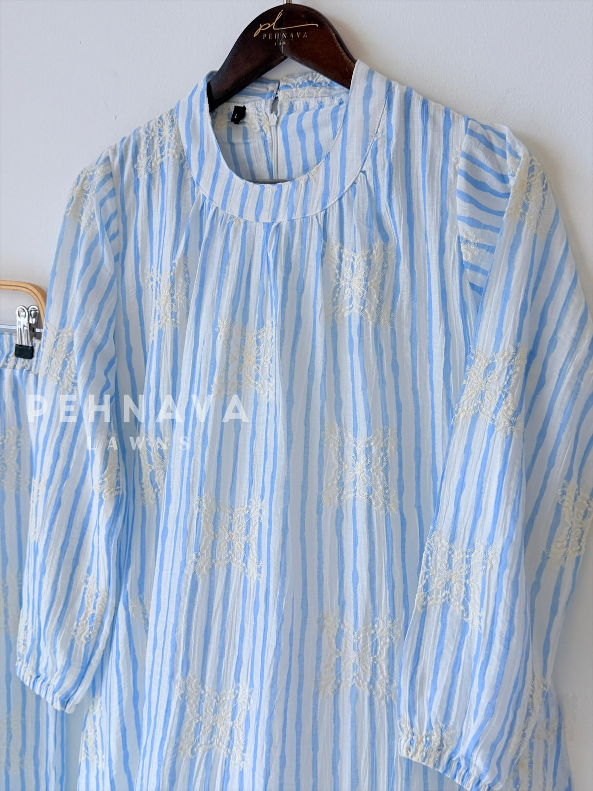 Stripe Embroidered Co-ord Set-4147 - Pehnava Lawns