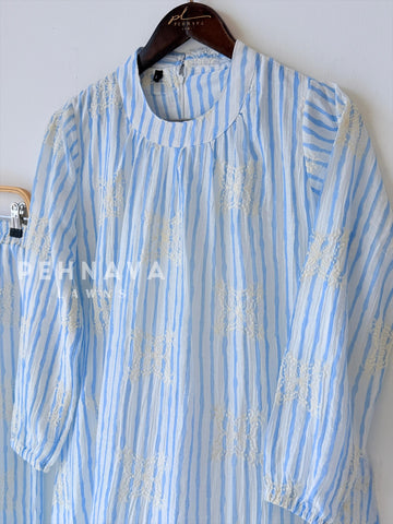 Stripe Embroidered Co-ord Set-4147 - Pehnava Lawns